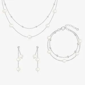 Layered Pearl Jewellery Set