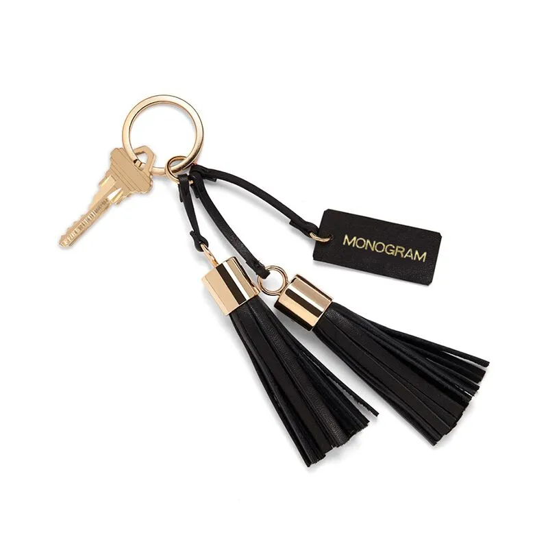 Leather Tassel Keychain