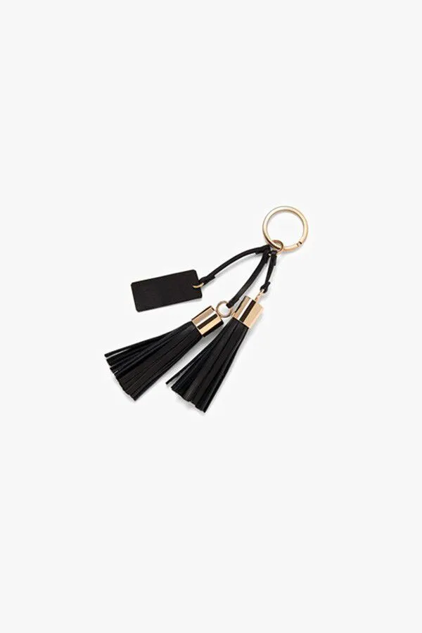 Leather Tassel Keychain