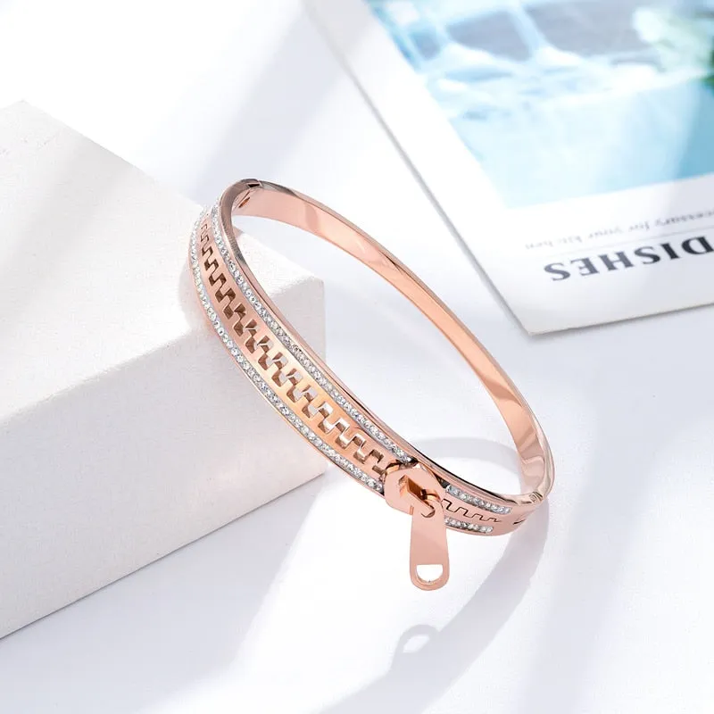 Love Crystal Zipper Bracelet
