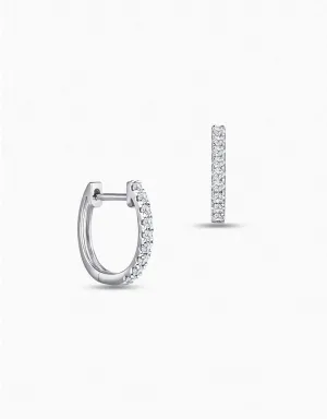 LVC Eterno Lune Diamond Hoop Earrings