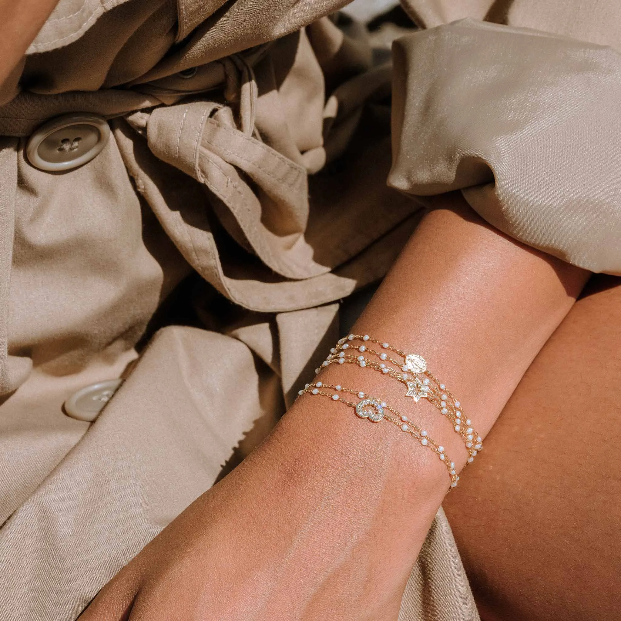 Madone Charm Classic Gigi Opal bracelet, Rose Gold, 6.7"