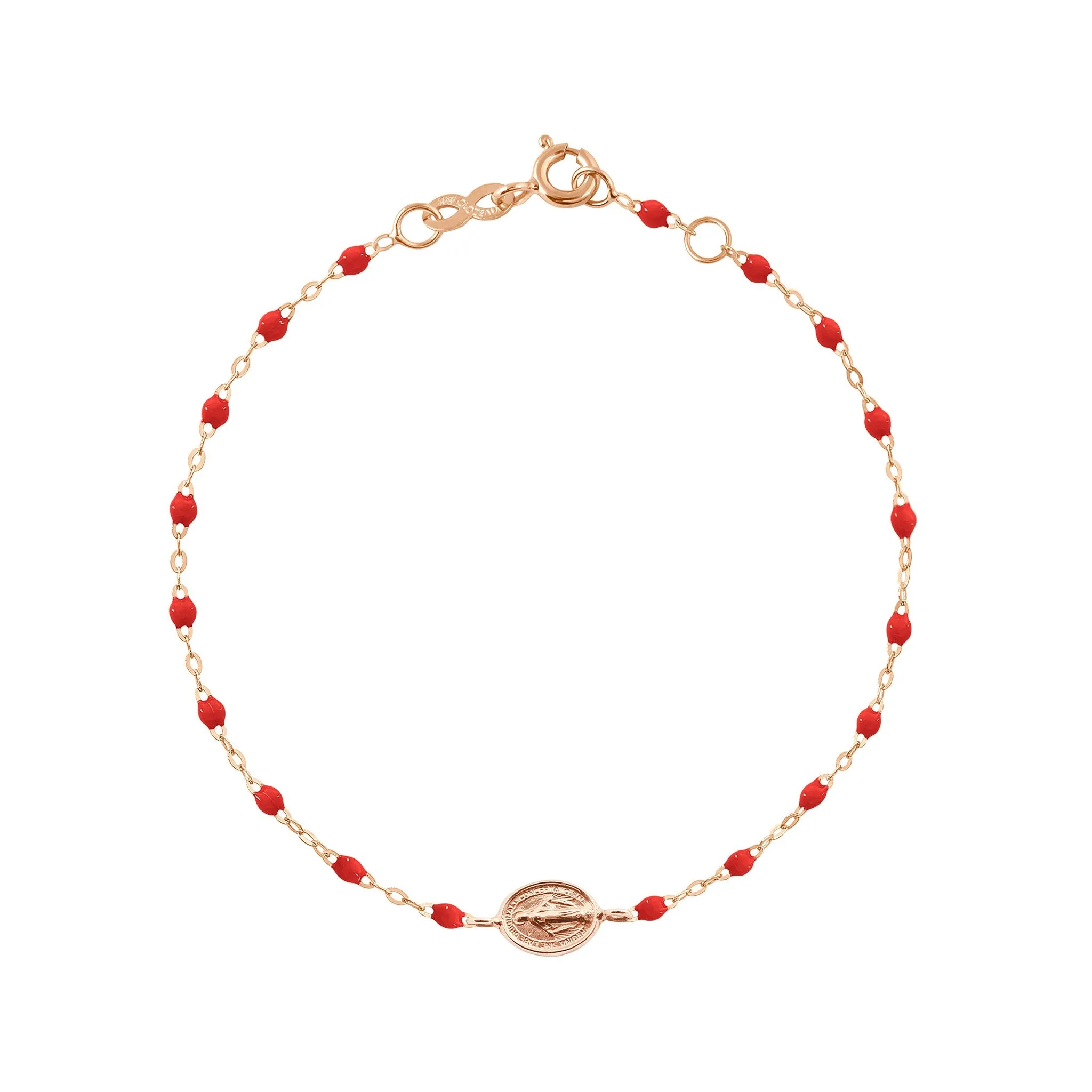 Madone Charm Classic Gigi Poppy bracelet, Rose Gold, 6.7"