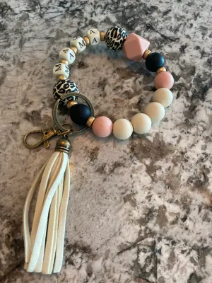 Mama wristlet keychain