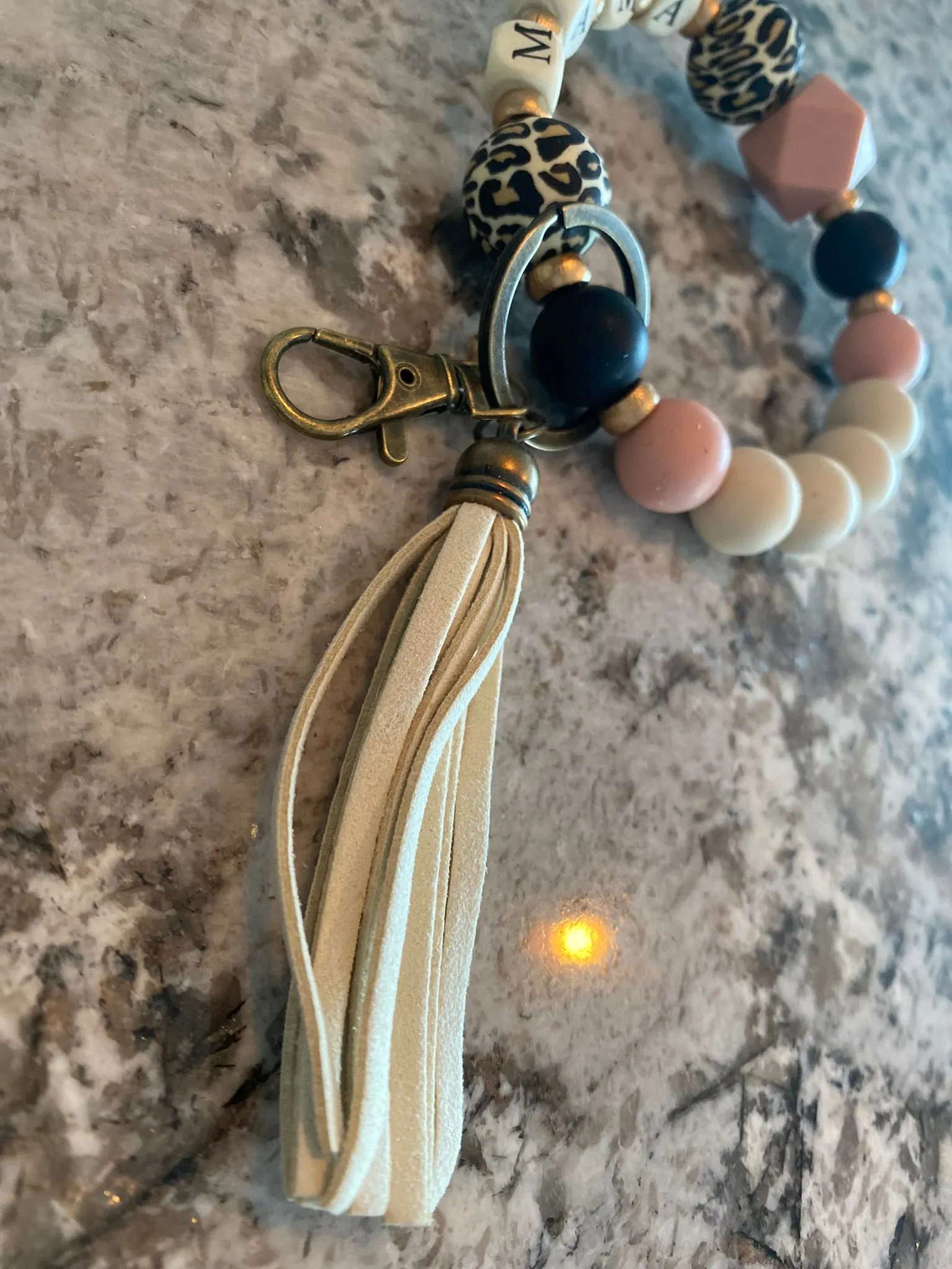 Mama wristlet keychain