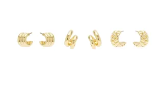 Mignonne Gavigan  Pauline Hoop Gift Set Gold