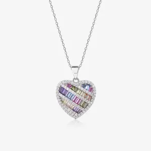 Multicoloured Heart Stunner Chain Locket