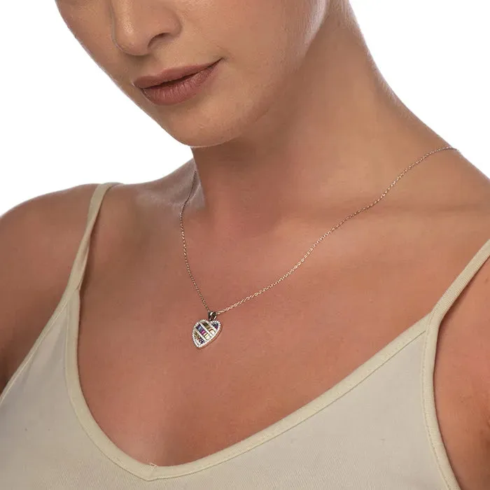 Multicoloured Heart Stunner Chain Locket