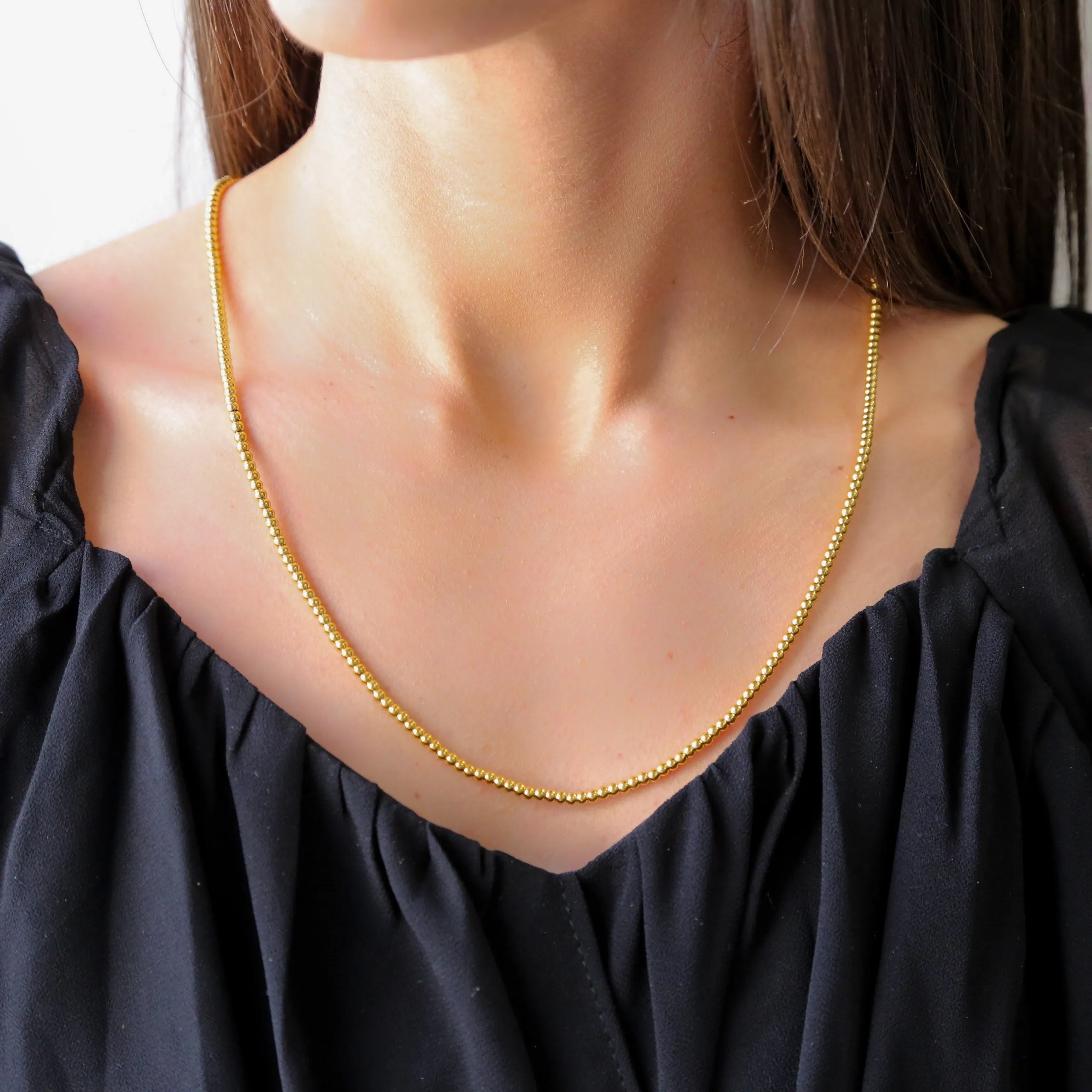 NECK BALL - 18K Gold Plated | 22 Inch
