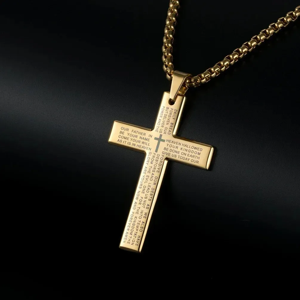 New Black Color Pillar Necklace for Men Women Trendy Simple Stainless Steel Chain 3D Bar Necklaces Party Jewelry Couple Gifts