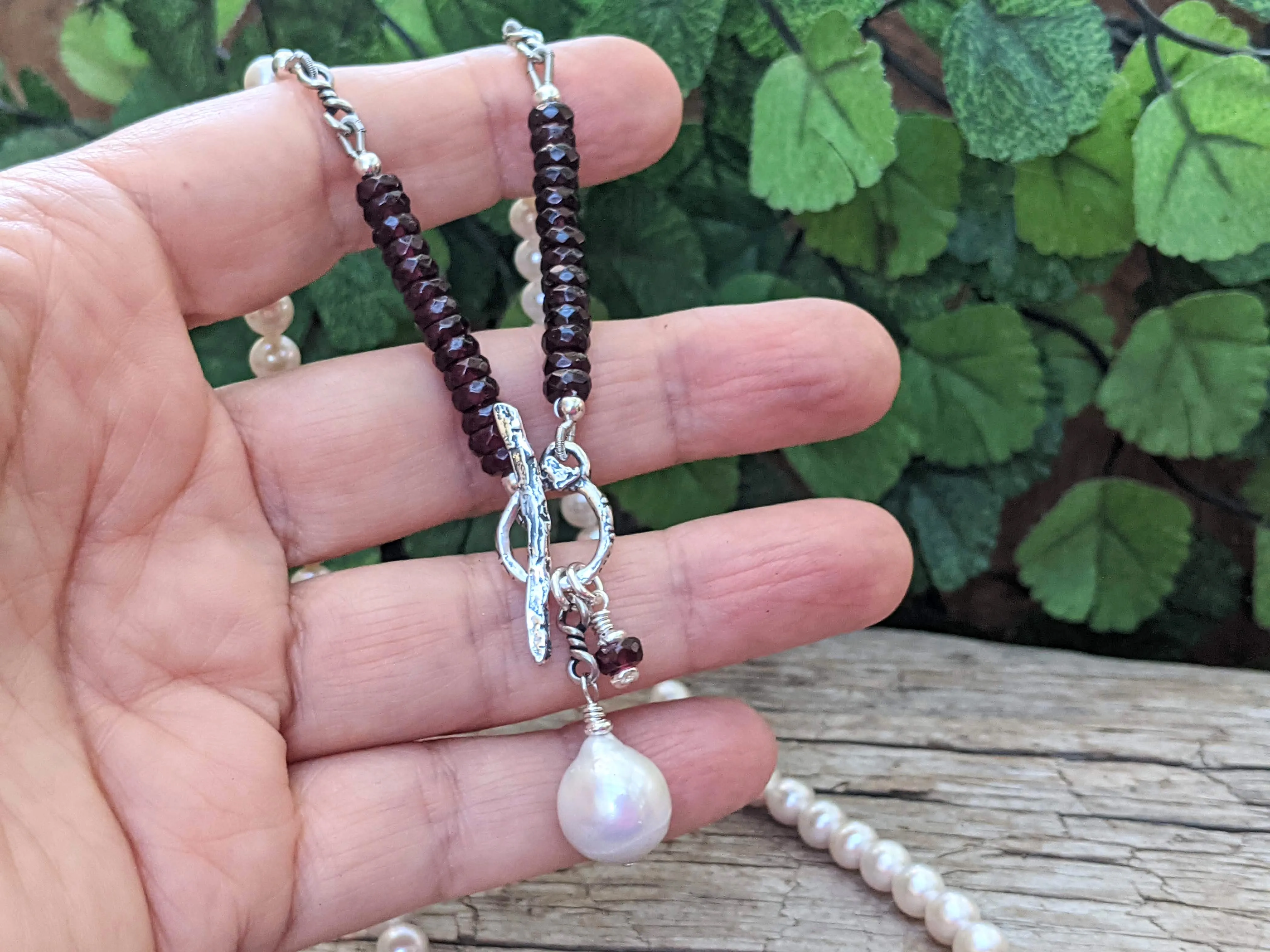 Pearl & Garnet Necklace