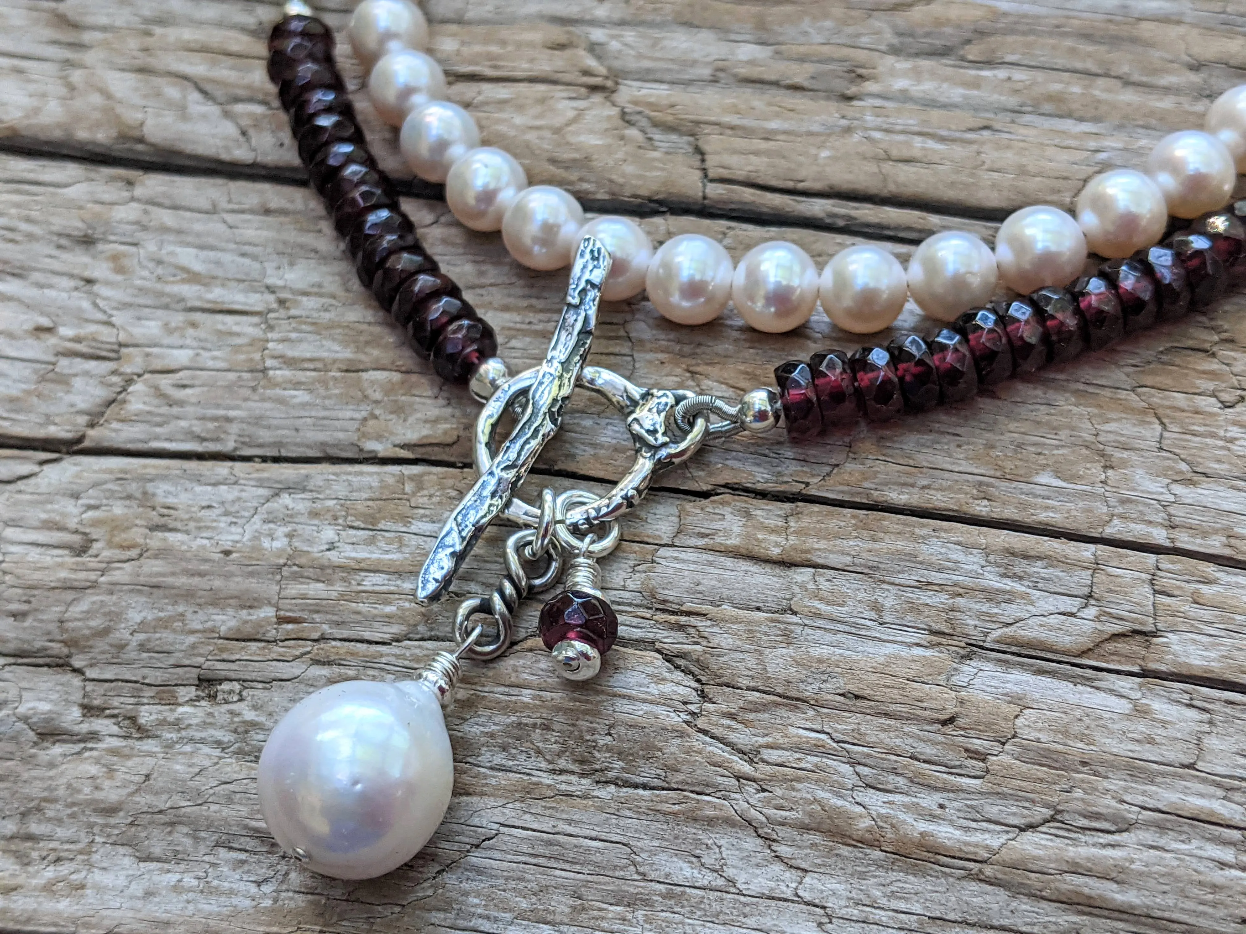 Pearl & Garnet Necklace