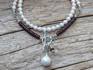 Pearl & Garnet Necklace