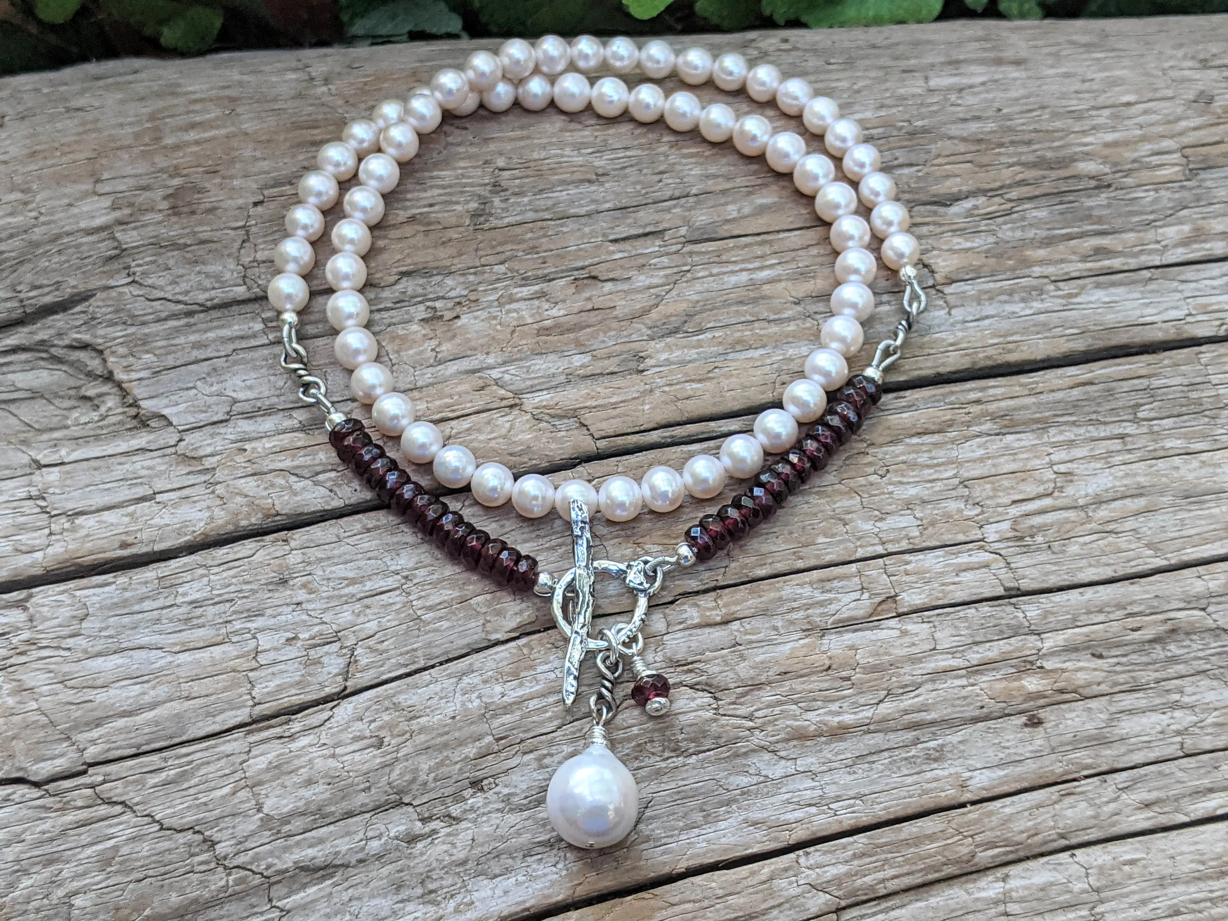 Pearl & Garnet Necklace