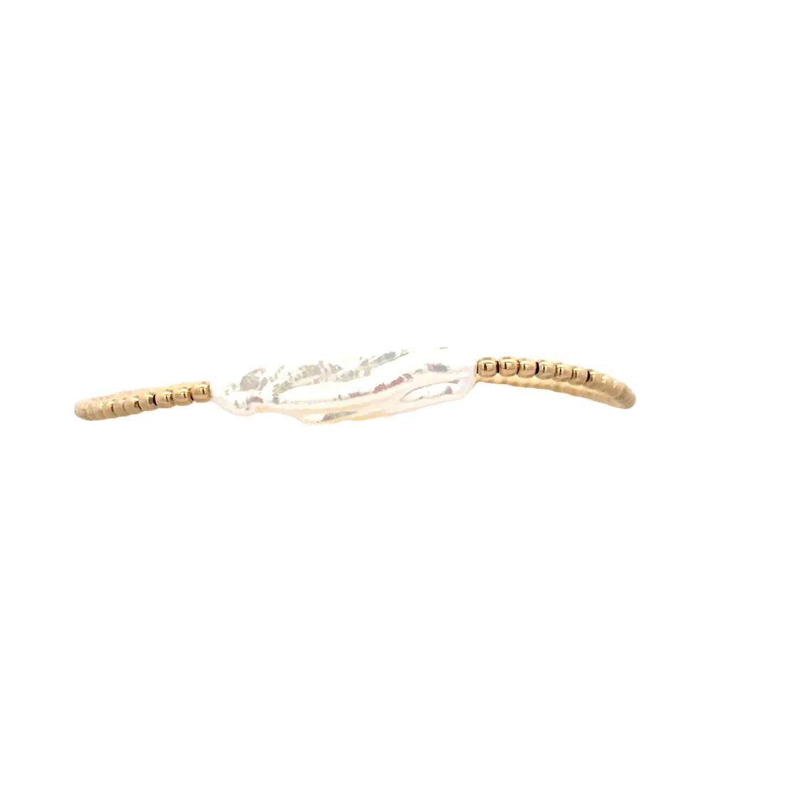 Pearl Bracelet Expandable Sterling Silver Yellow Gold Finish Karen Lazar Design