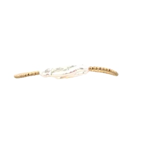 Pearl Bracelet Expandable Sterling Silver Yellow Gold Finish Karen Lazar Design