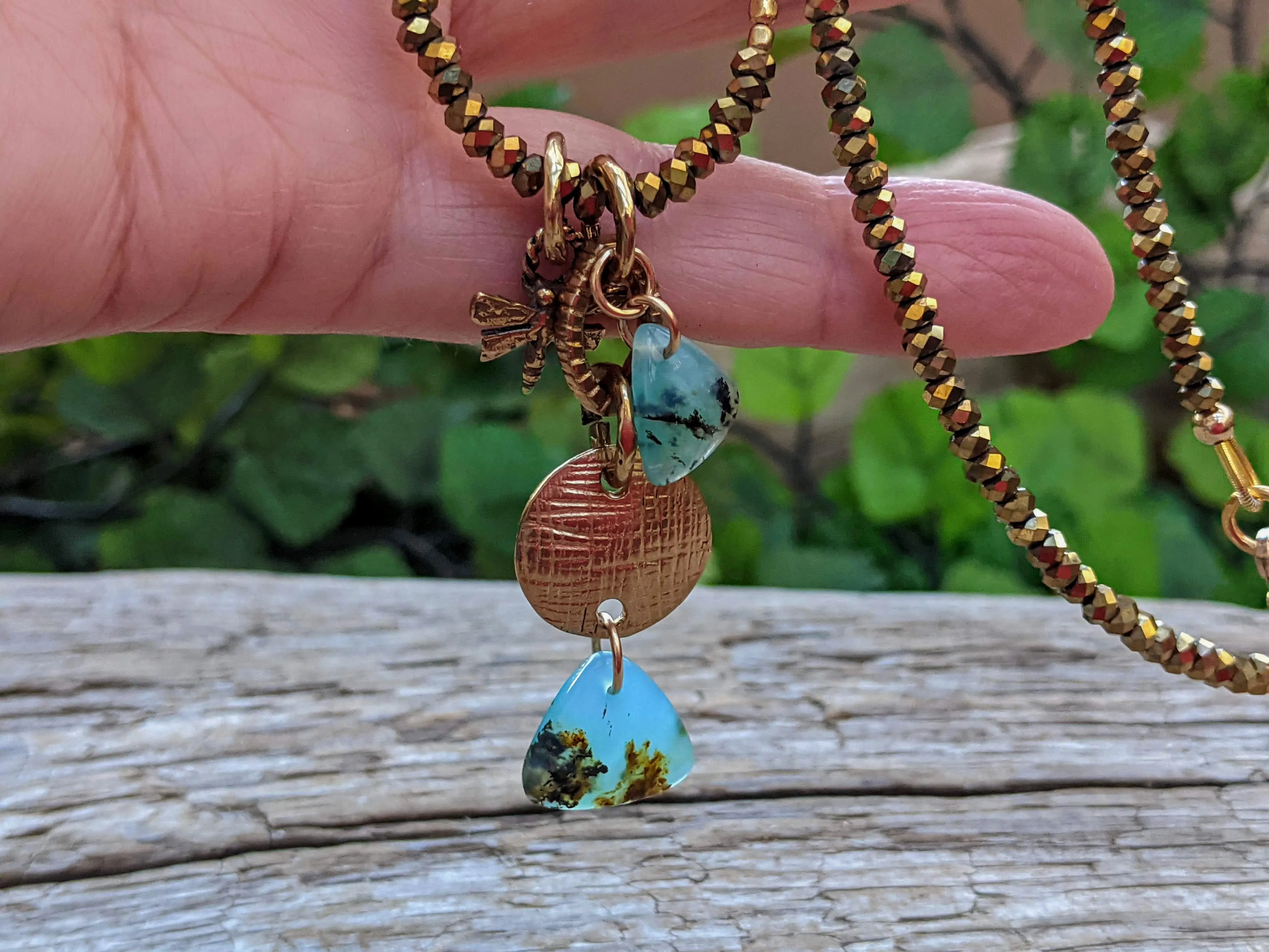 Peruvian Blue Opal Necklace.