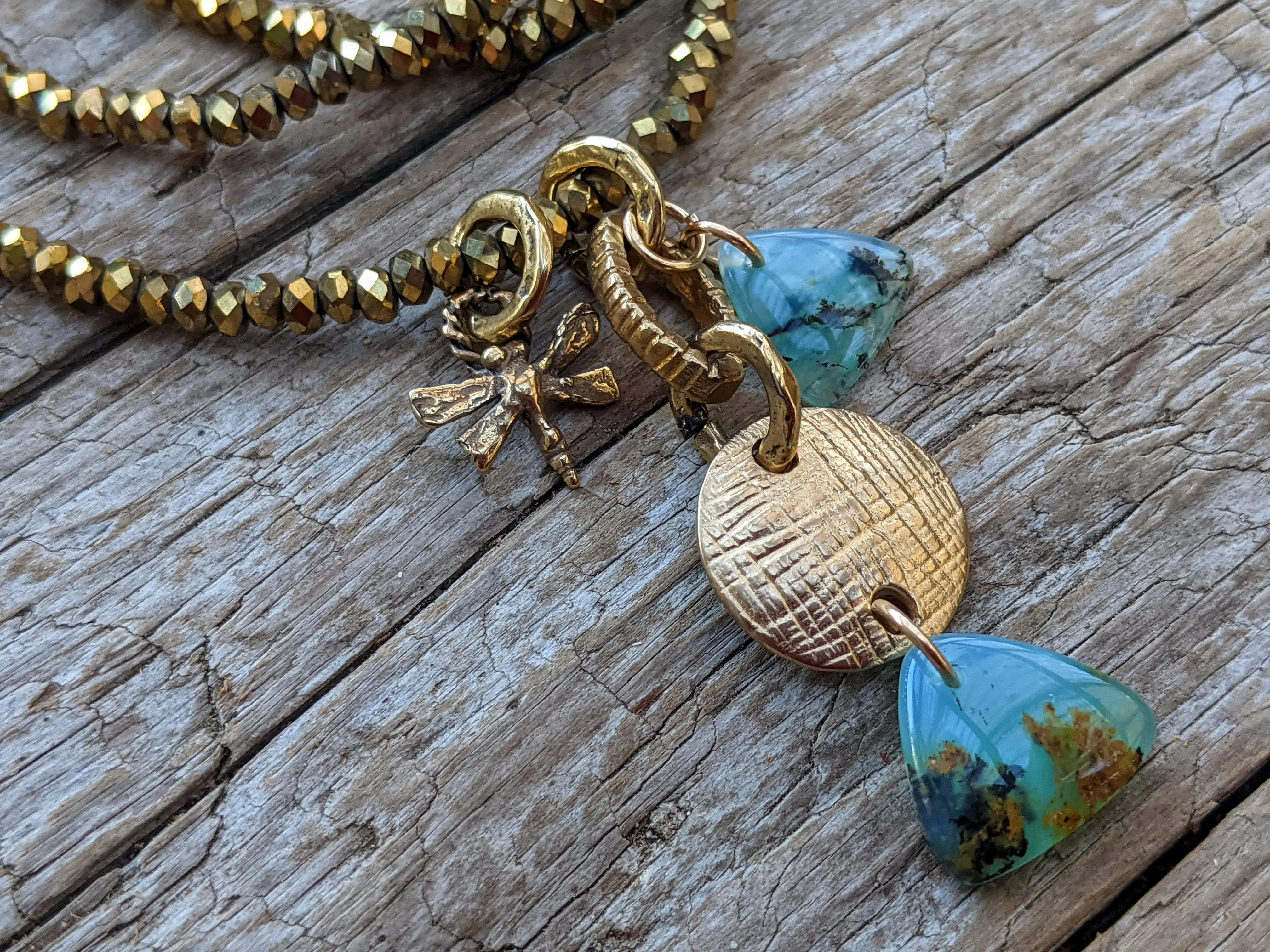 Peruvian Blue Opal Necklace.