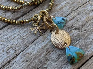 Peruvian Blue Opal Necklace.