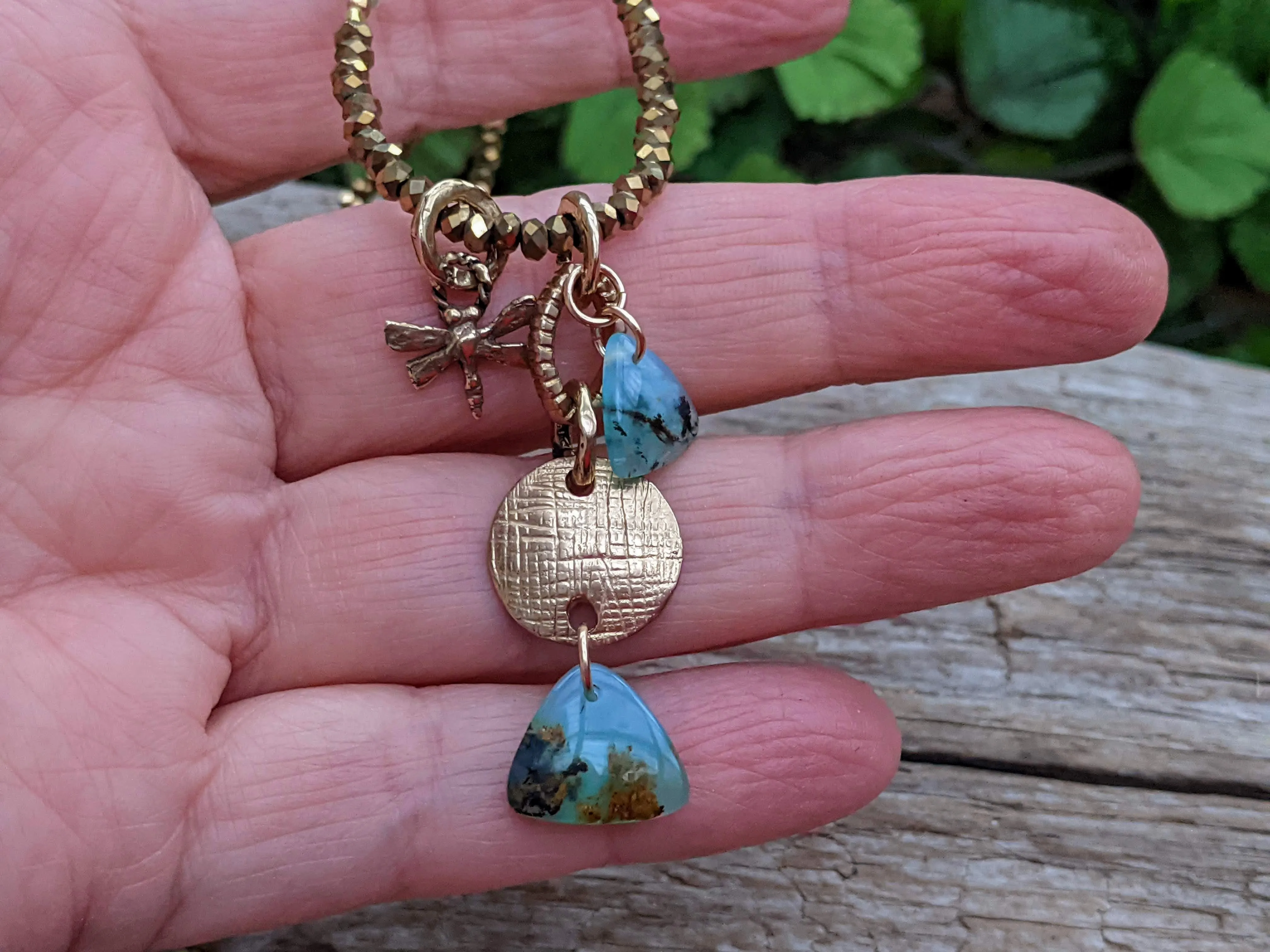 Peruvian Blue Opal Necklace.