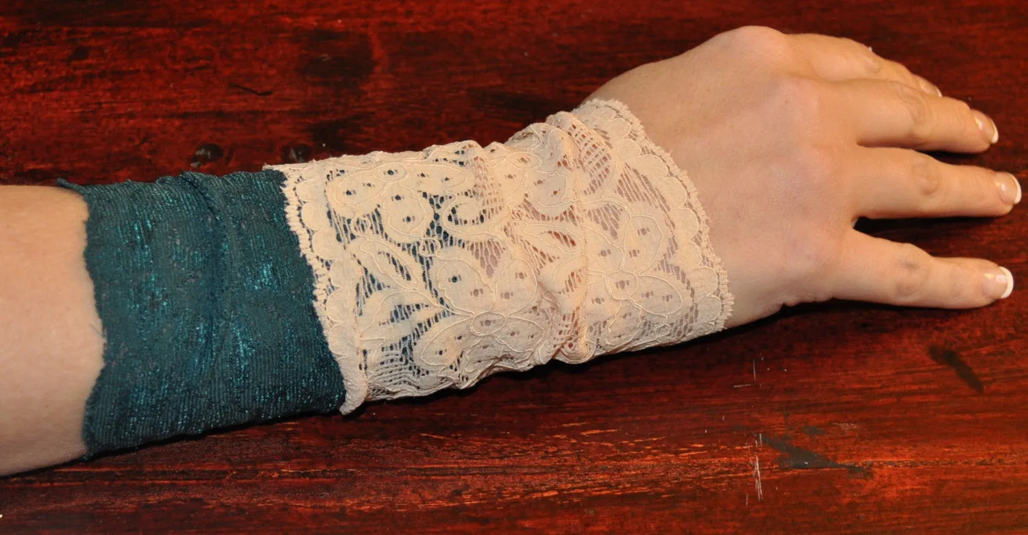 Pick any two (2), Stretchy Lace Wrist Cuff/bracelet Fashion accessory. Women Teens Tattoo Cover Up Cuff Pick your color choice