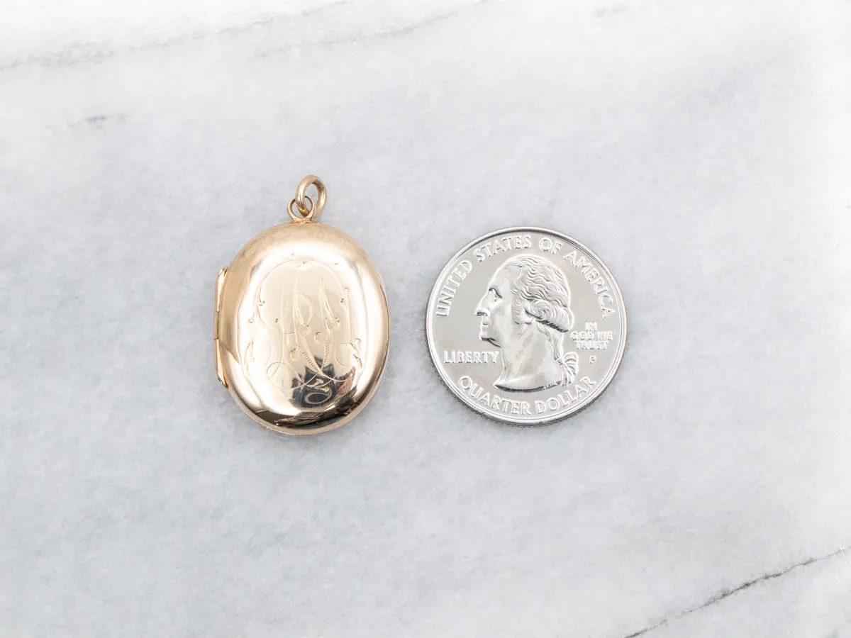 "AD" Engraved Masonic Locket