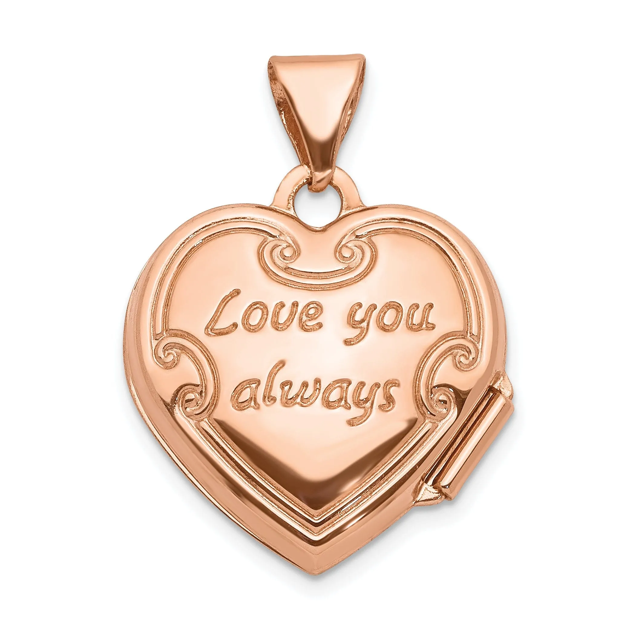 Rose Gold Reversible Heart Locket