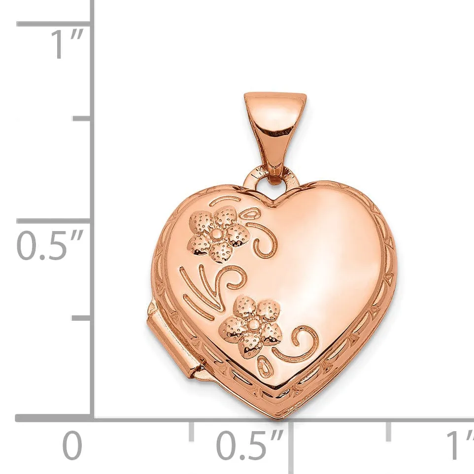 Rose Gold Reversible Heart Locket
