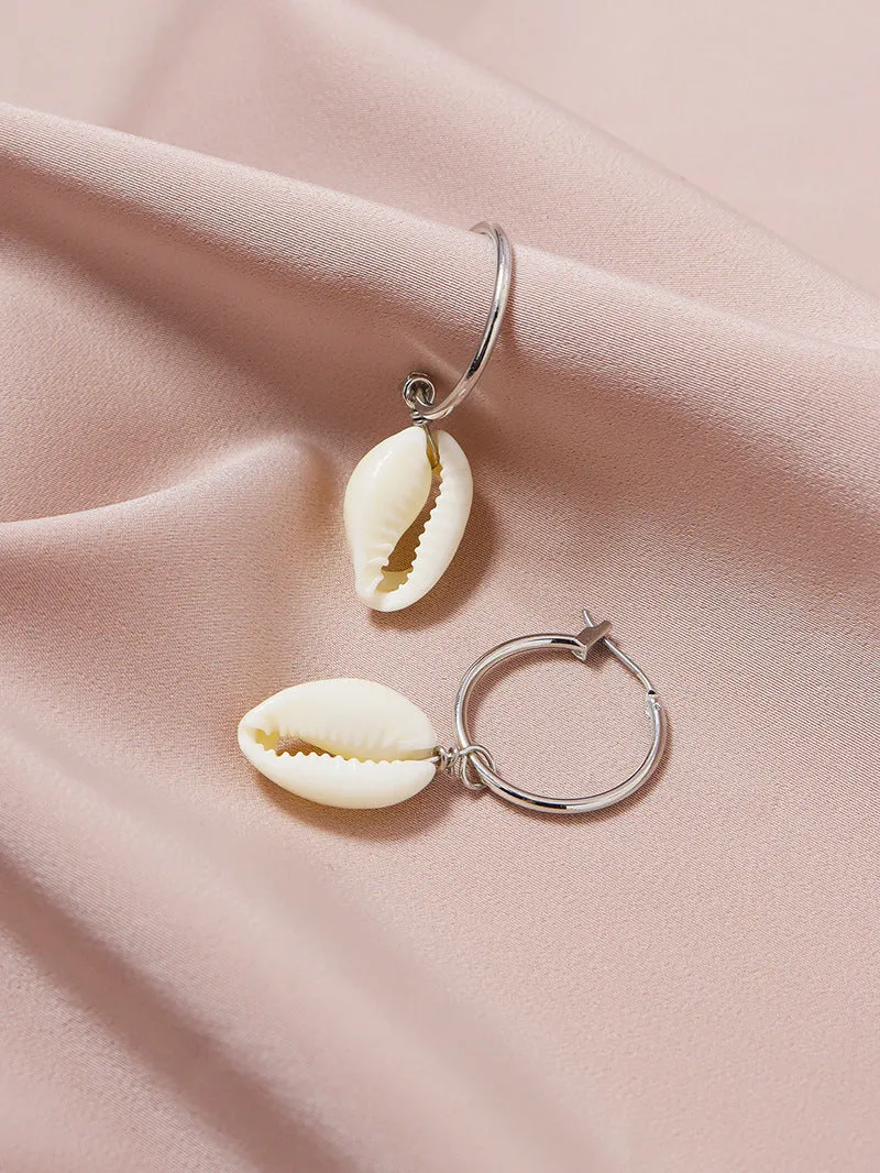 Seashell and Cross-Border Earrings Set - Vienna Verve Collection