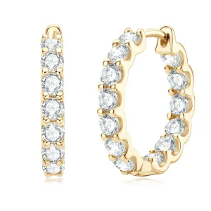 Sophisticated Moissanite Huggie Earrings