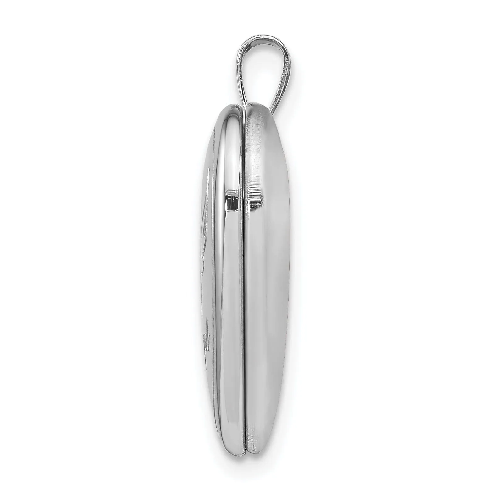 Sterling Silver 21mm Polished My Angel Heart Locket