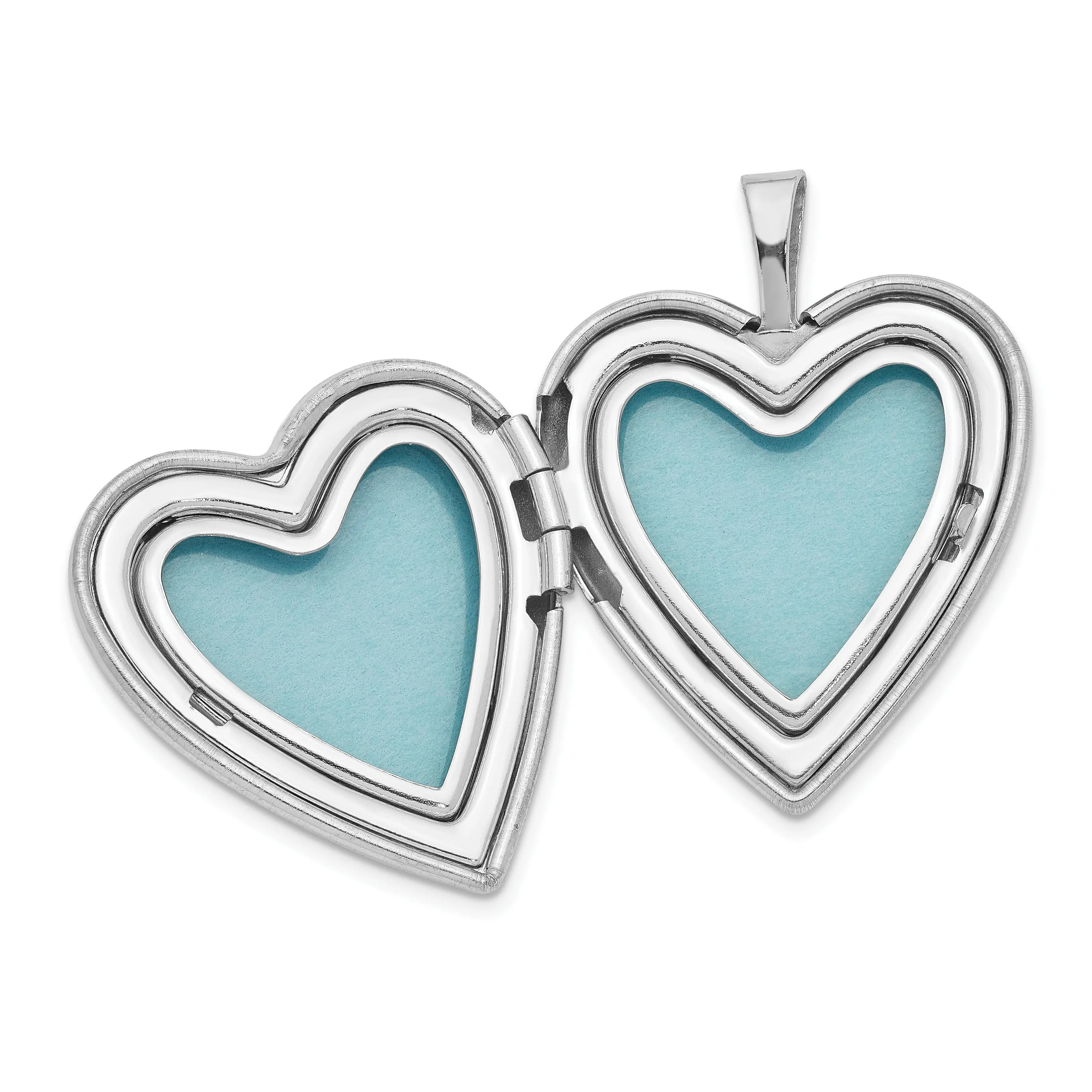 Sterling Silver 21mm Polished My Angel Heart Locket