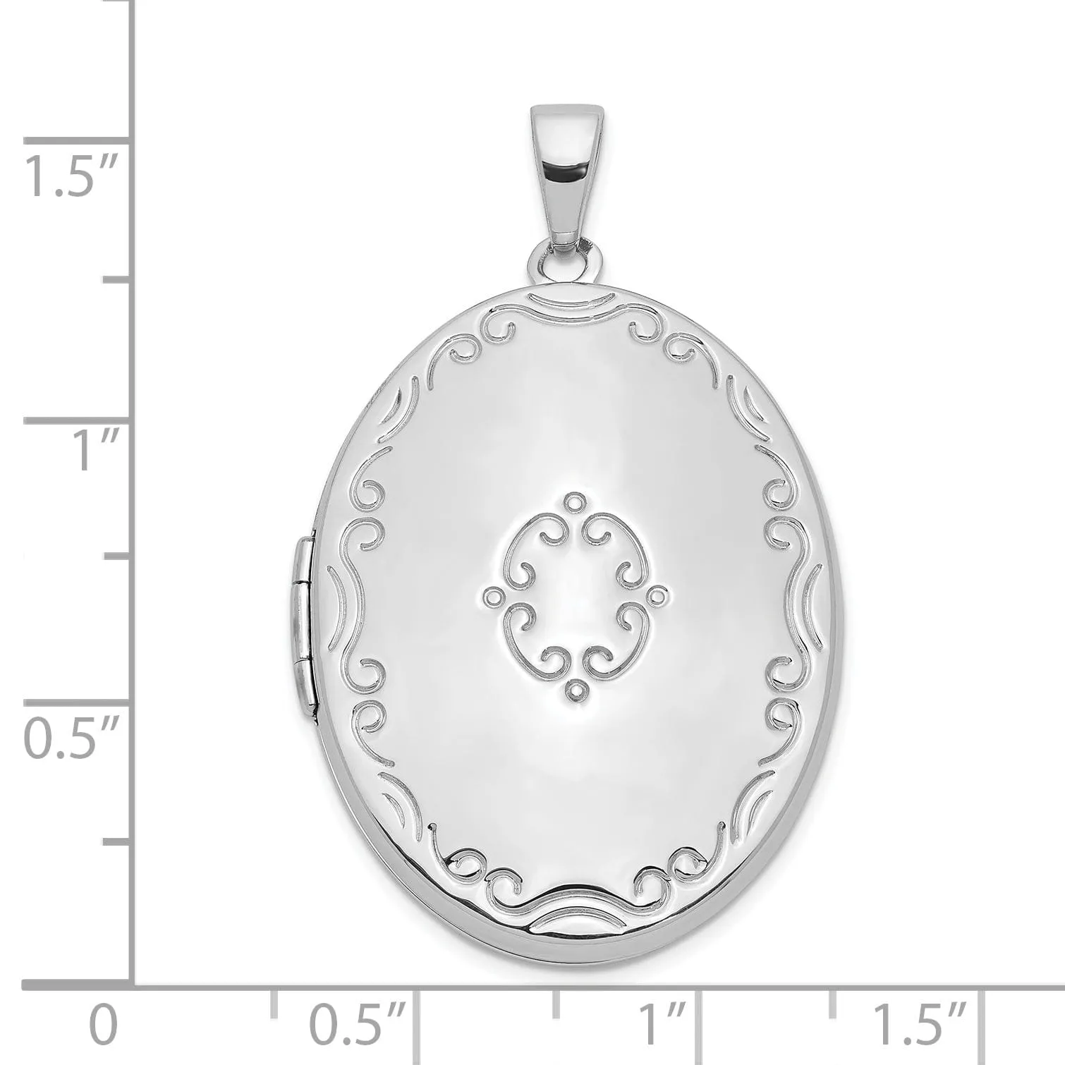 Sterling Silver 33mm Oval Locket