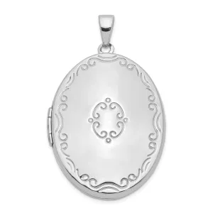 Sterling Silver 33mm Oval Locket
