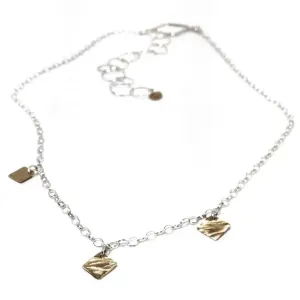 Sterling Silver and Brass Trinity Necklace BTN001 by Votive Designs Jewelry