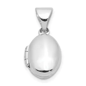 Sterling Silver Infant 12mm Oval Locket