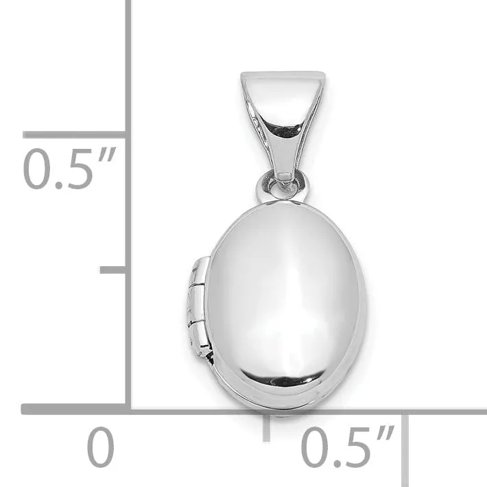 Sterling Silver Infant 12mm Oval Locket