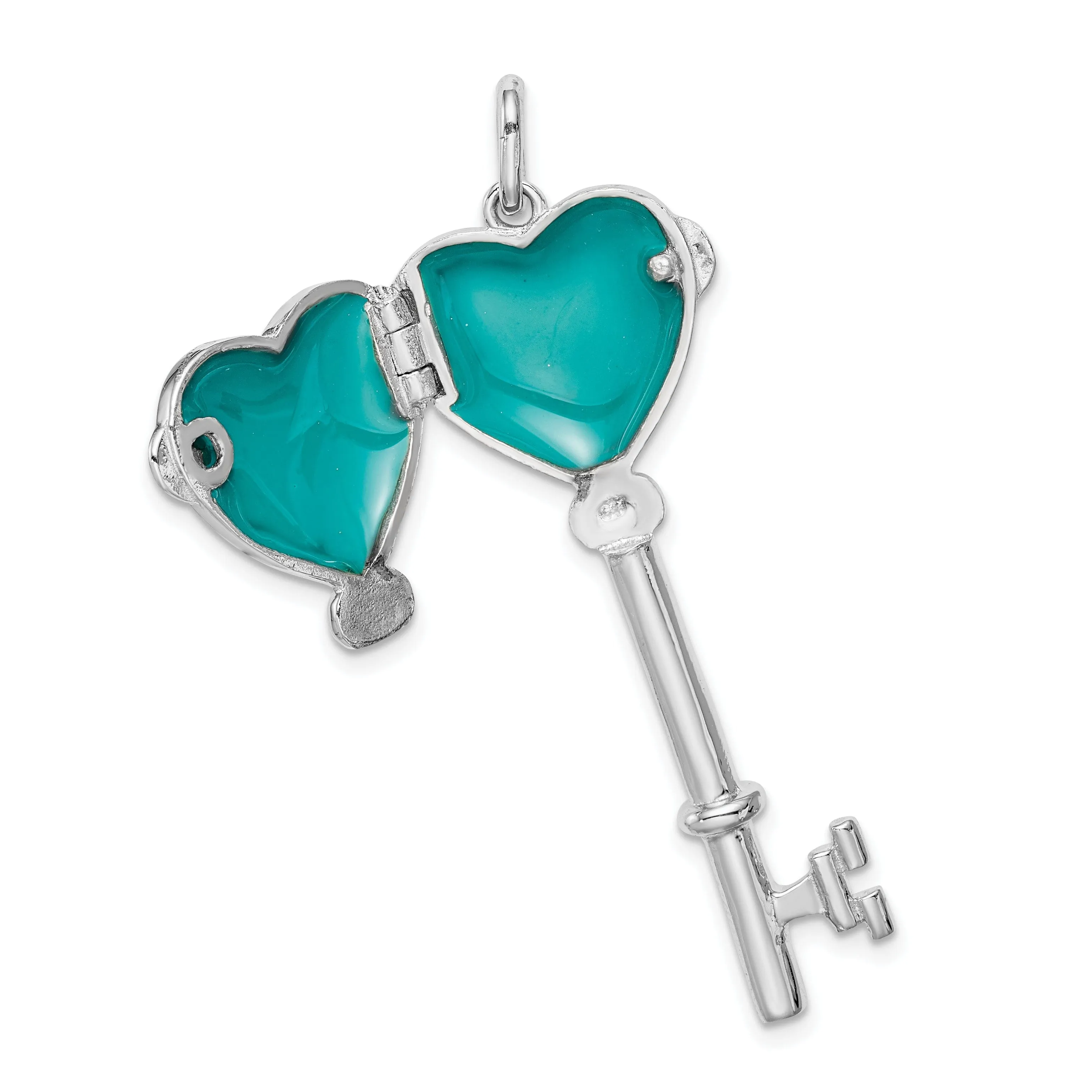 Sterling Silver Locket Key Pendant