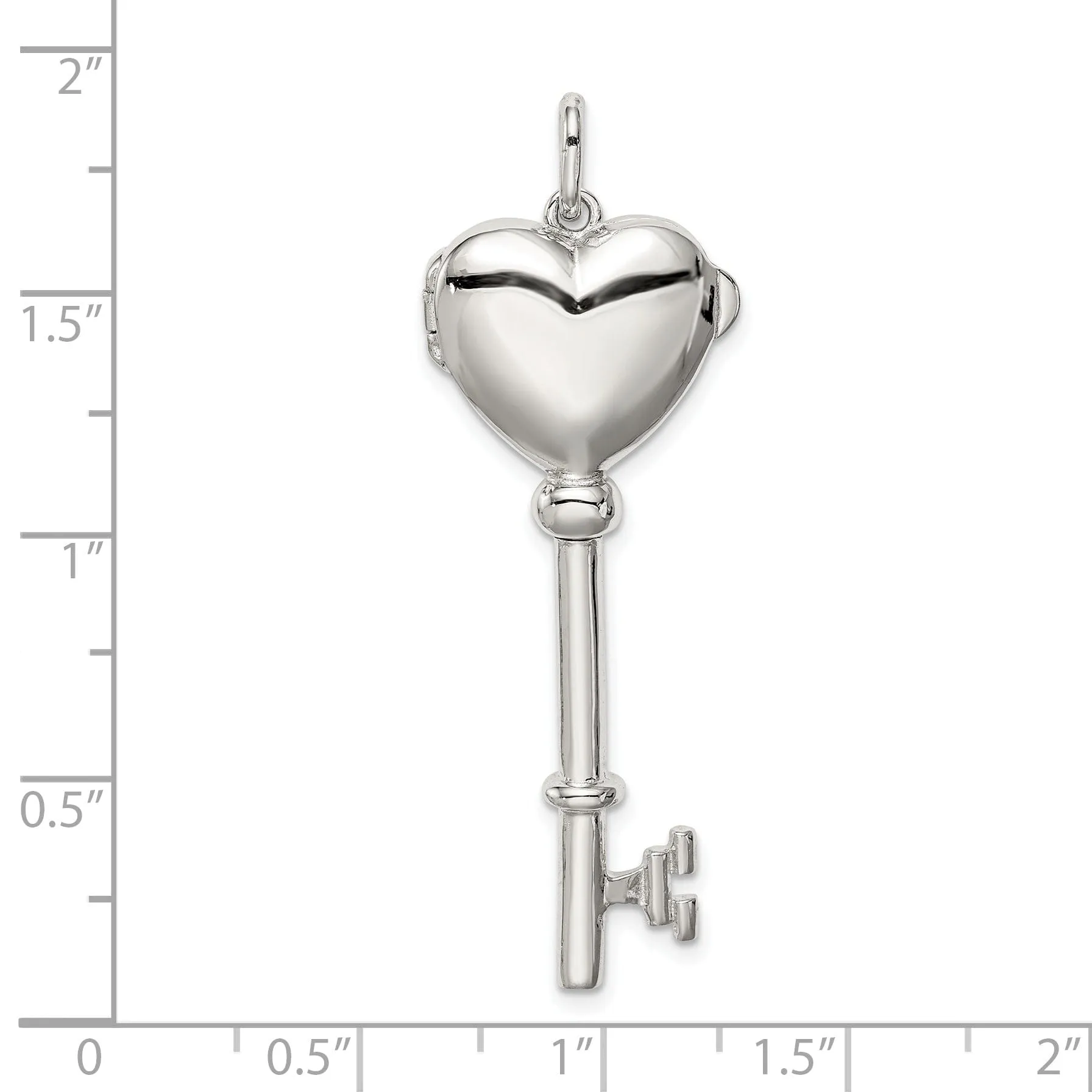 Sterling Silver Locket Key Pendant