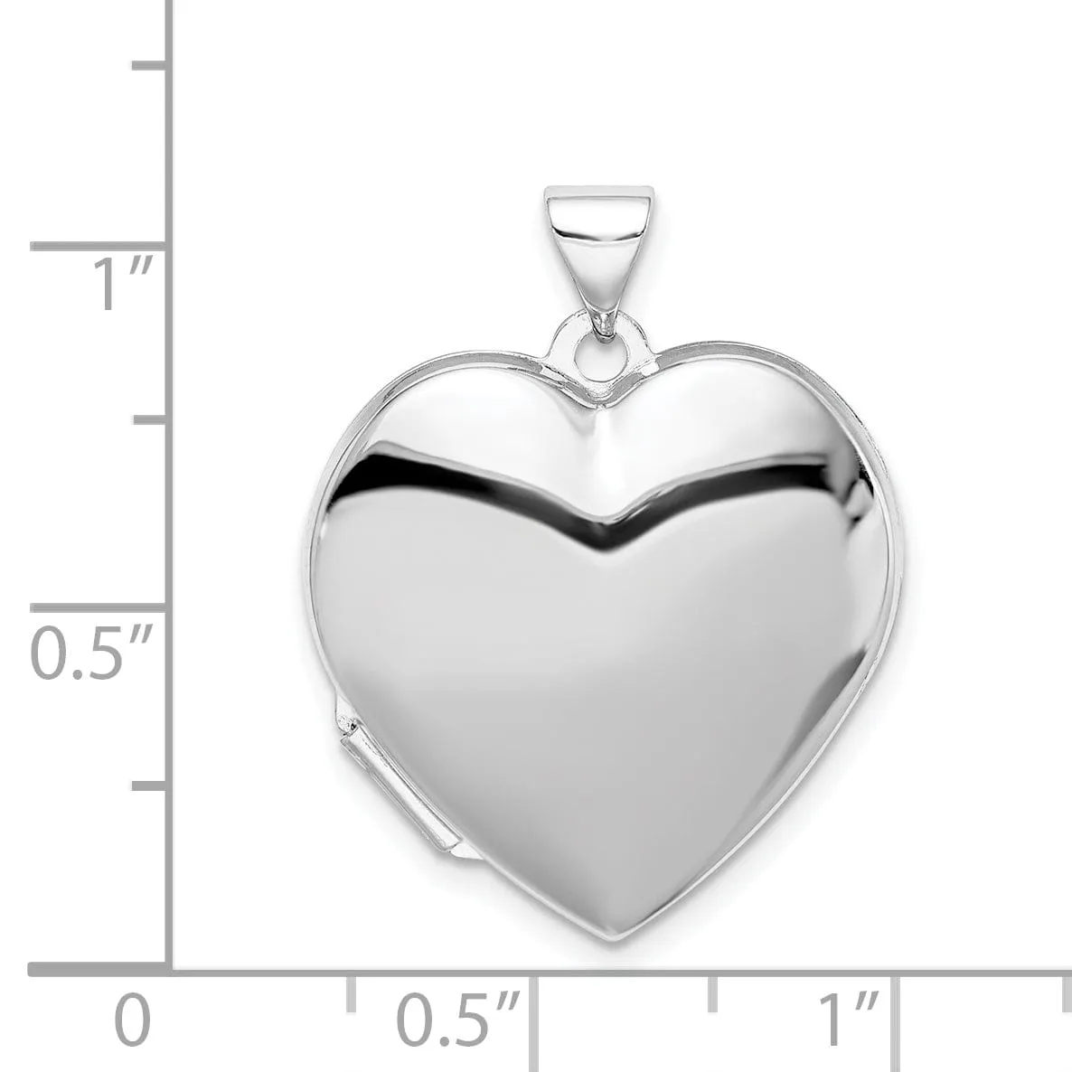 Sterling Silver Plain 2-Frame Heart Locket