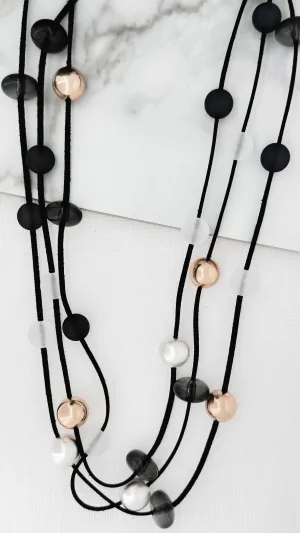 The Envy Ball Beaded long Layer Necklace