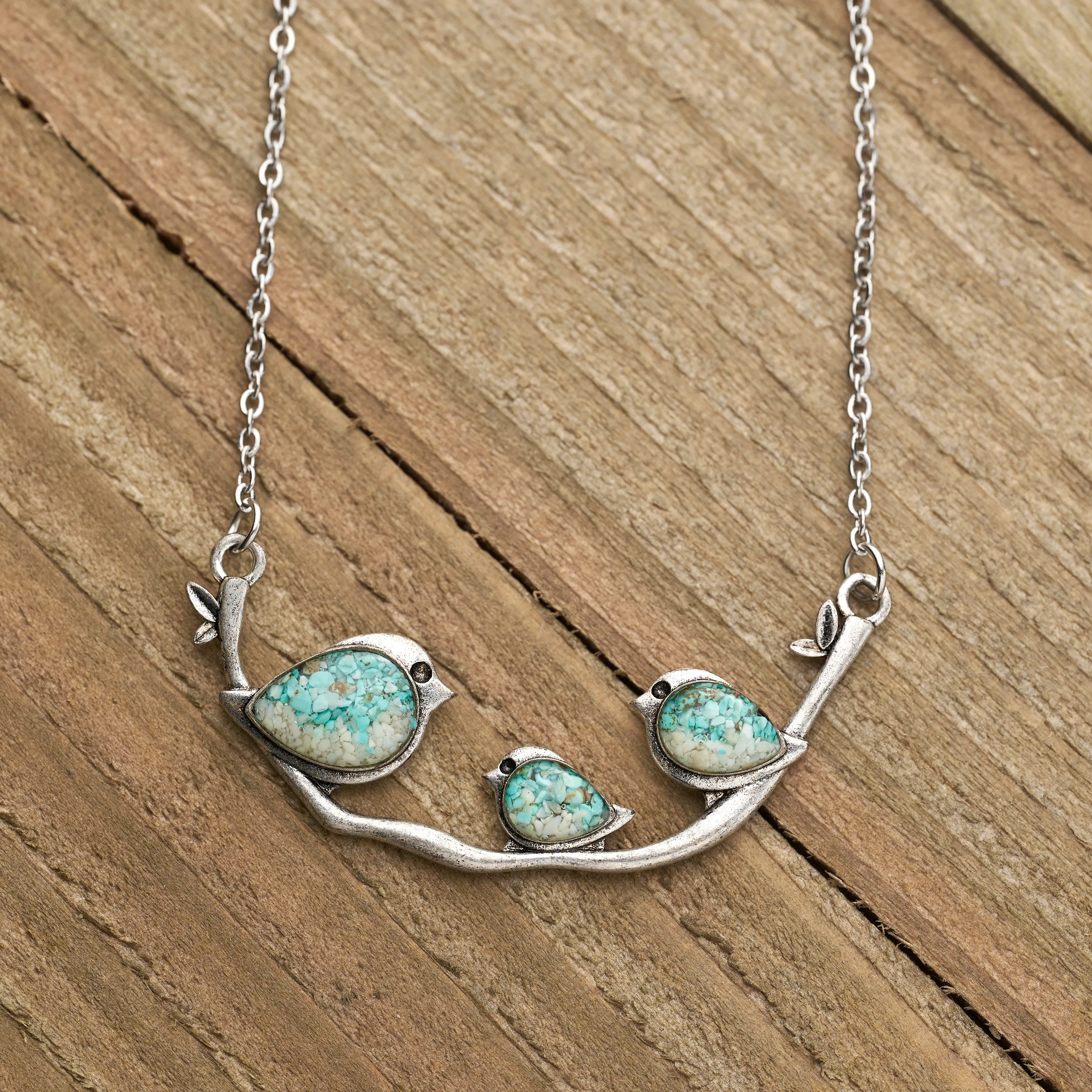 Triple Sand Birdie Branch Necklace