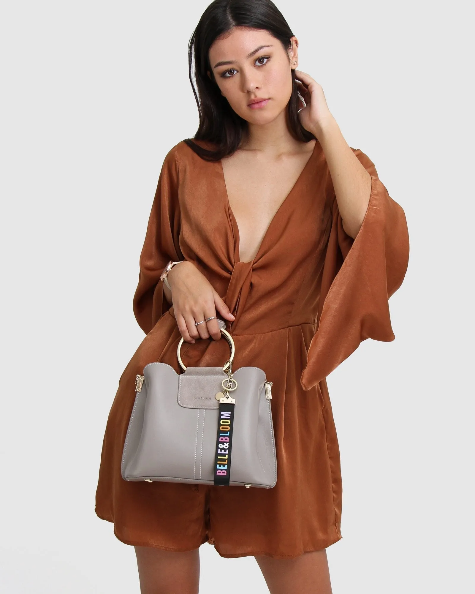 Twilight Leather Cross-Body Bag - Grey