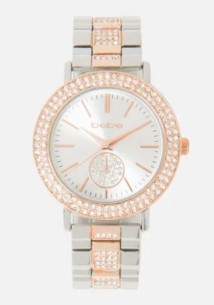 Two Tone Crystal Bezel & Pave Center Watch