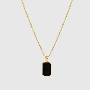 Unisex Simple and Elegant Rectangular Pendant Titanium Steel Necklace