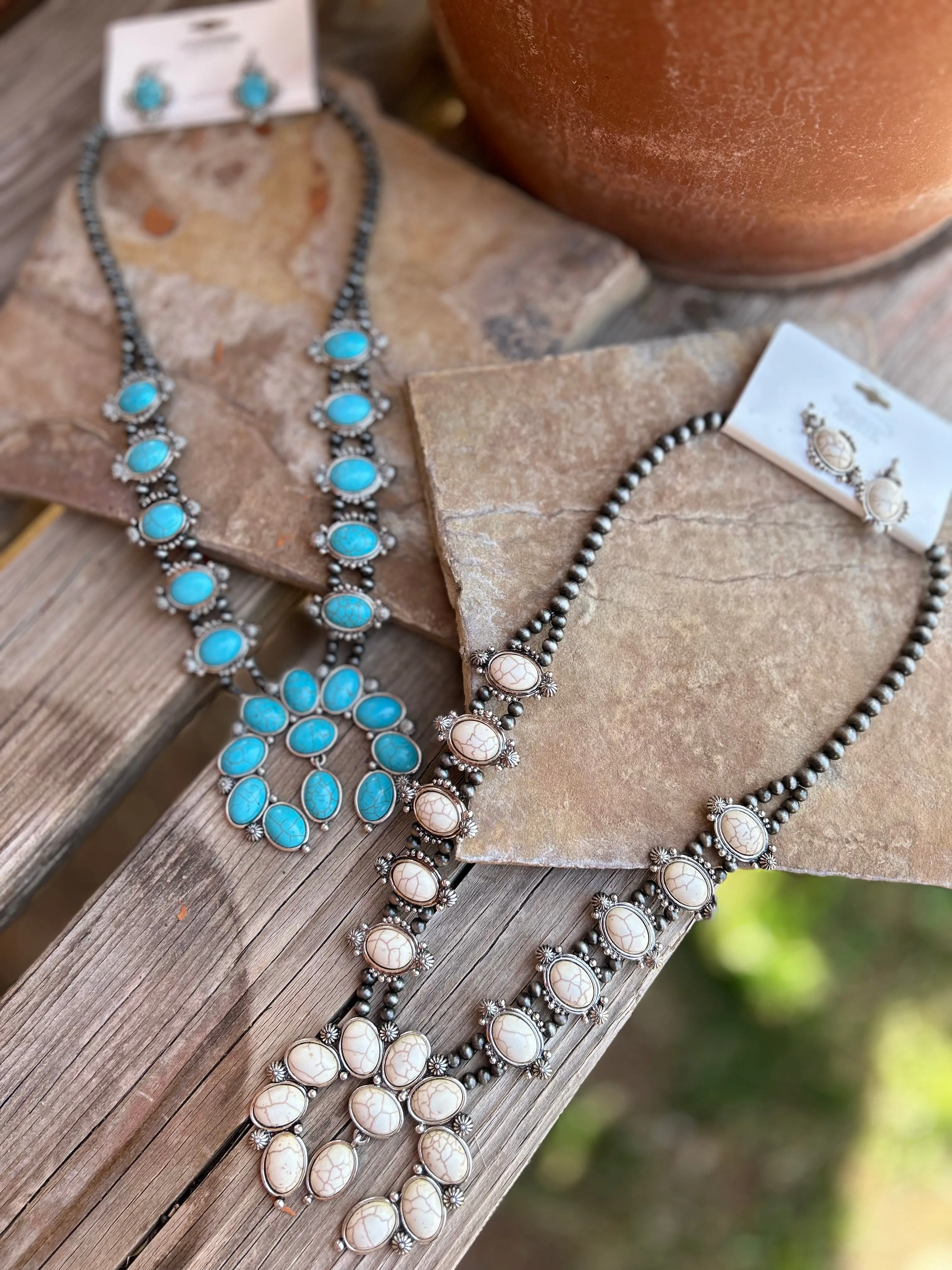Western Squash Blossom Necklace Set