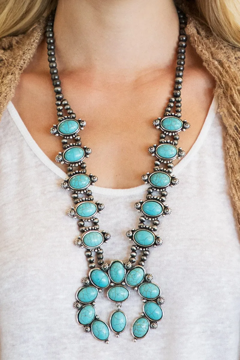 Western Squash Blossom Necklace Set