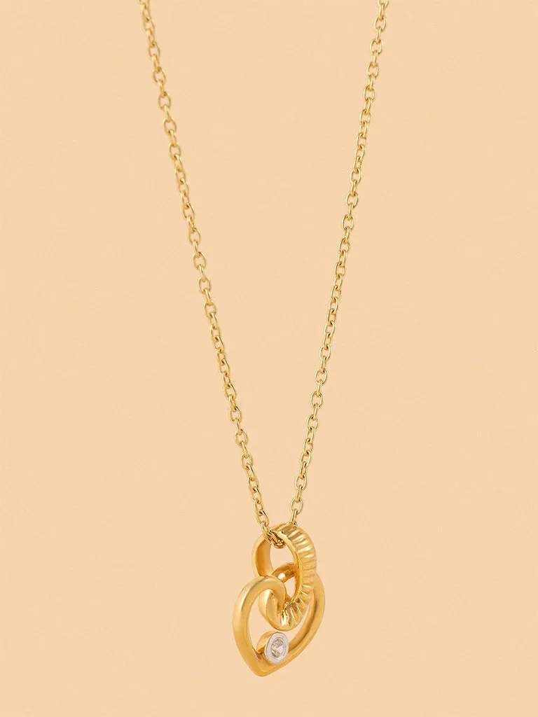 Westside X Pome Tangled Lab Diamond Rope Heart Necklace