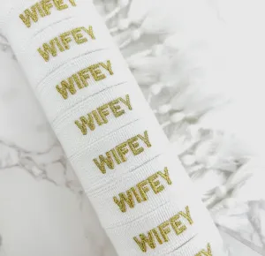 Wifey Embroidered Bracelet