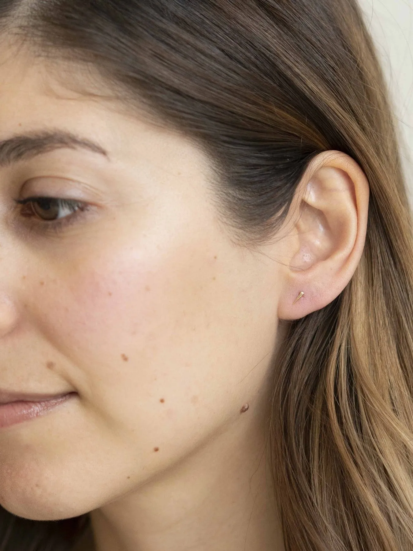 Wild Rose Thorn Stud Earrings by Thicket in 14K Gold